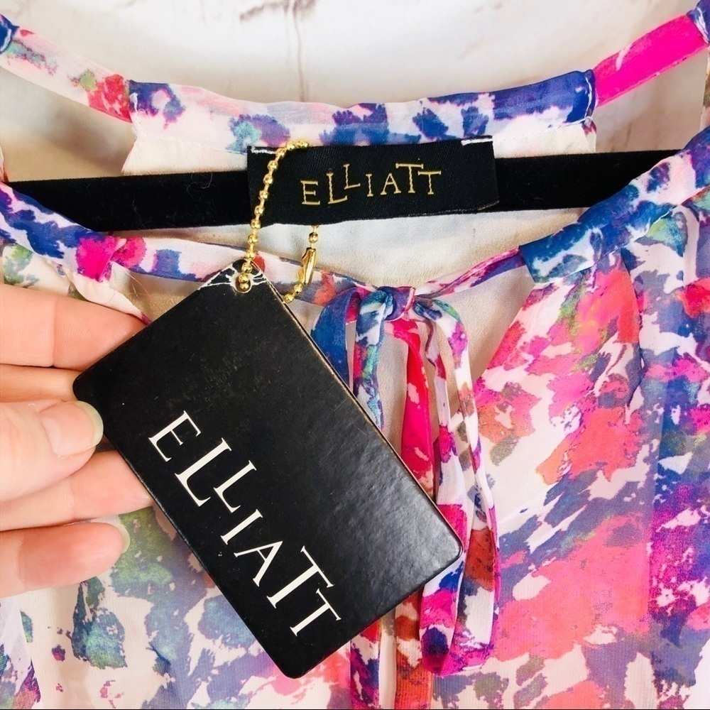 NEW Elliatt Multicolored Boho Peasant Midi Dress - Picture 4 of 7